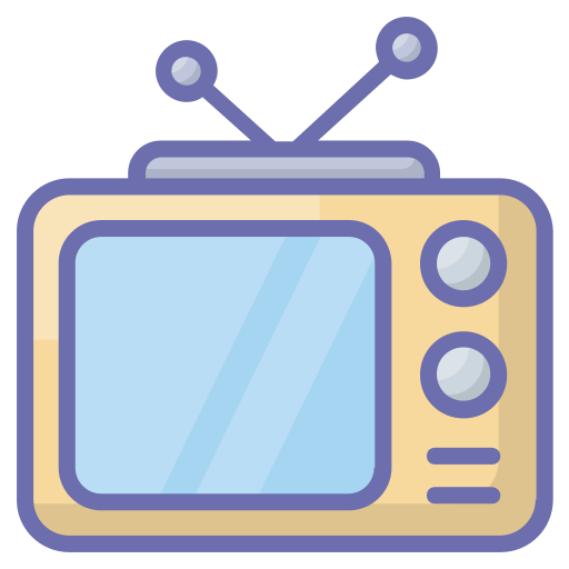 zabytkowy telewizor Generic Outline Color ikona
