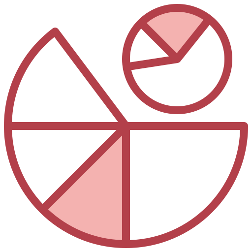 gráfico circular Surang Red icono