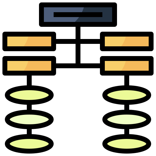 diagrama Surang Lineal Color icono
