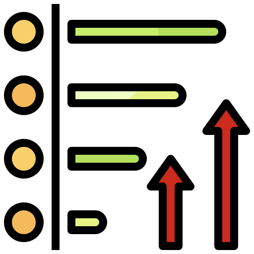 grafico Surang Lineal Color icono