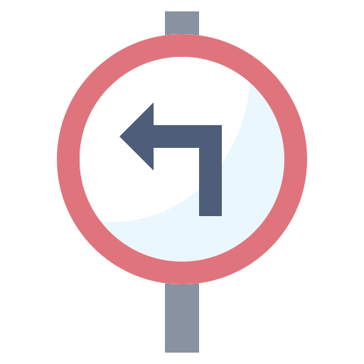 Левый поворот Surang Flat иконка