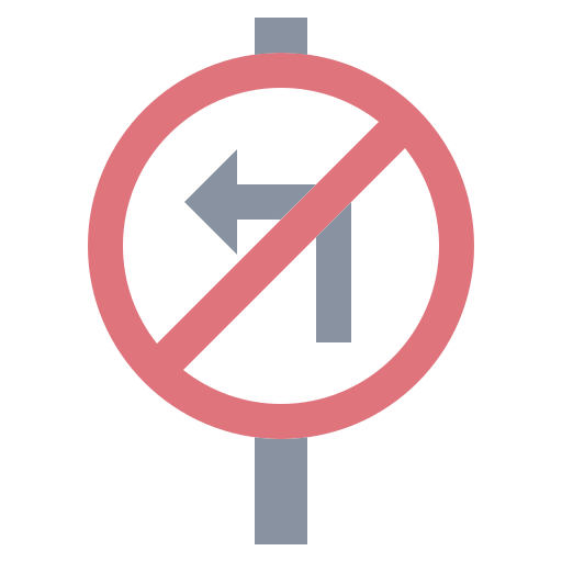 Turn left Surang Flat icon