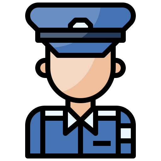 Police Surang Lineal Color icon