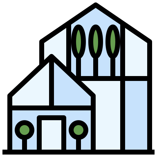 Зеленый дом Surang Lineal Color иконка