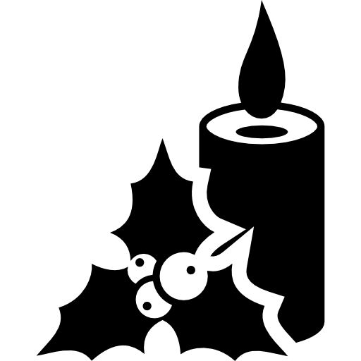 candela e vischio  icona