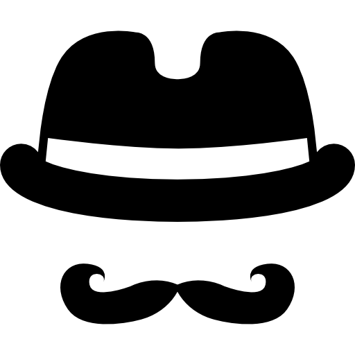 sombrero y bigote  icono