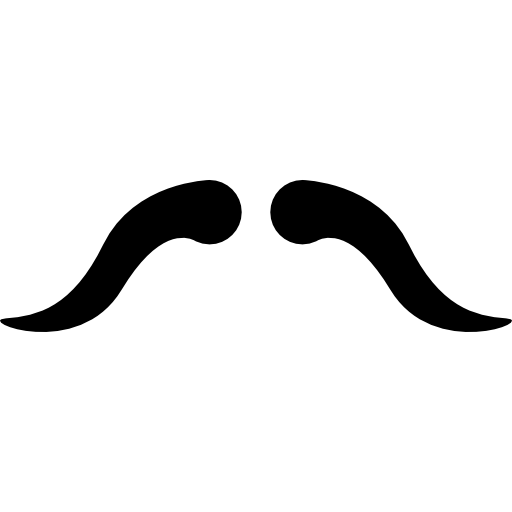Thin moustache  icon