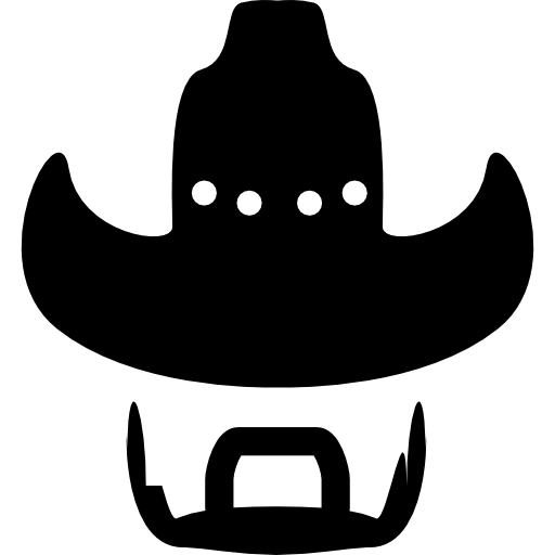 testa di cowboy  icona