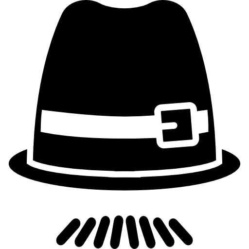 sombrero con bigote  icono