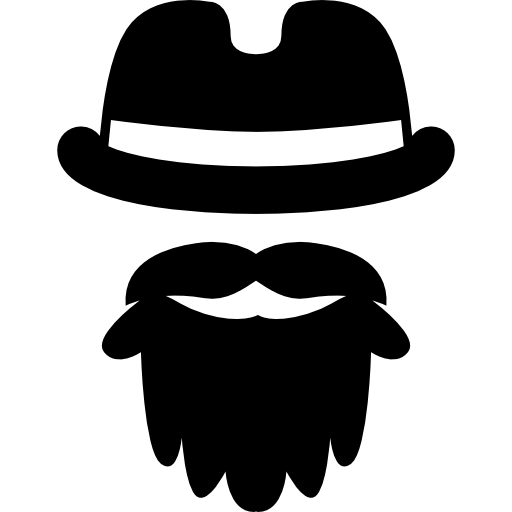 muts met baard  icoon