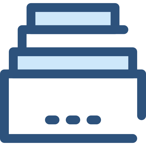 Files Monochrome Blue icon