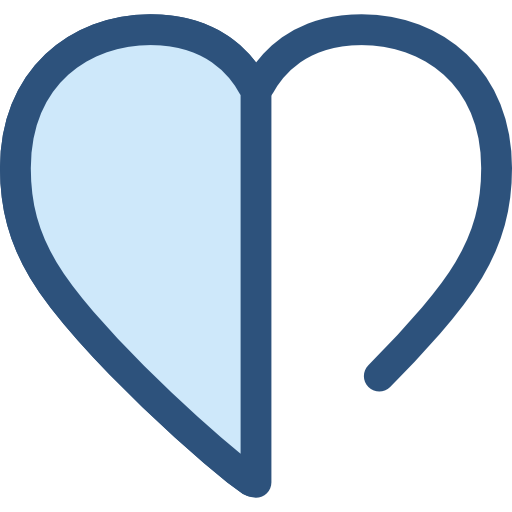 corazón Monochrome Blue icono