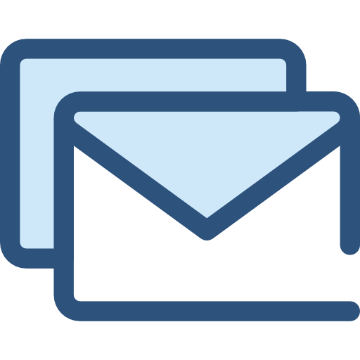 mail Monochrome Blue icoon