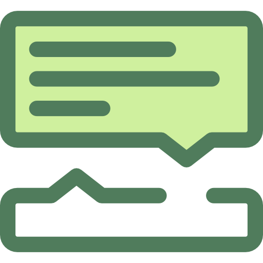 Chat Monochrome Green icon