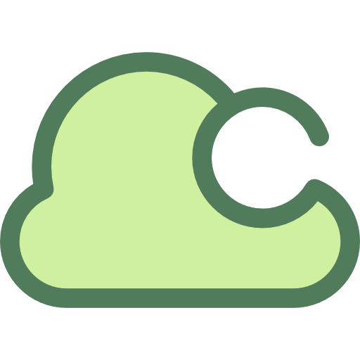 cloud computing Monochrome Green icon
