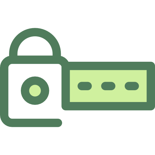 Password Monochrome Green icon