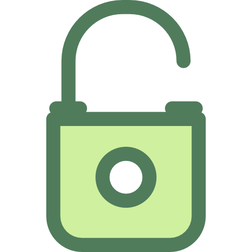 Unlock Monochrome Green icon