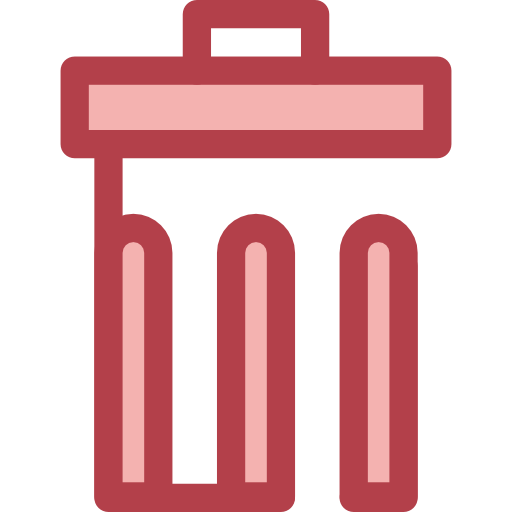 basura Monochrome Red icono