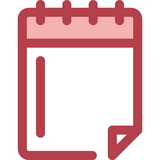 Notepad Monochrome Red icon