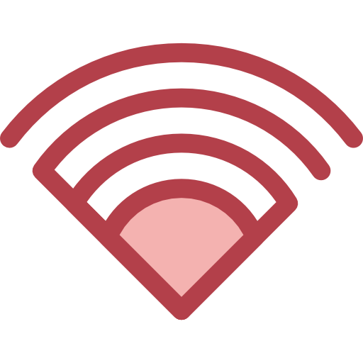 wi-fi Monochrome Red ikona