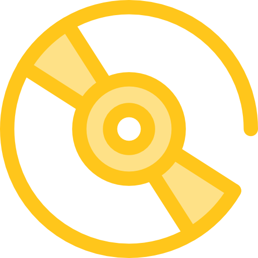 compact disc Monochrome Yellow icon