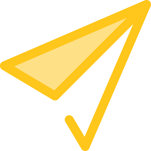 avion de papel Monochrome Yellow icono