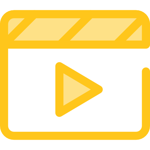 reprodutor de vídeo Monochrome Yellow Ícone