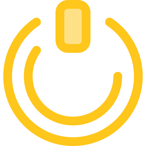 botão de energia Monochrome Yellow Ícone