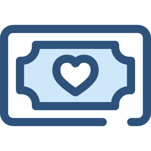geld Monochrome Blue icoon