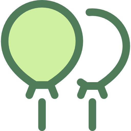 Balloons Monochrome Green icon