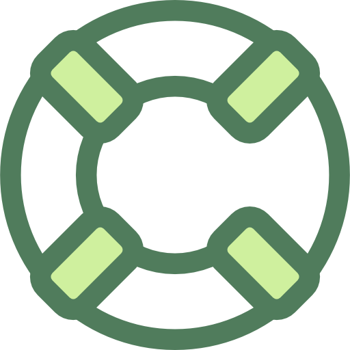 Lifesaver Monochrome Green icon