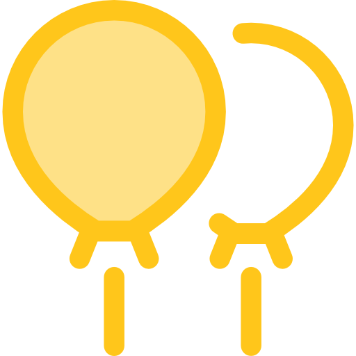des ballons Monochrome Yellow Icône