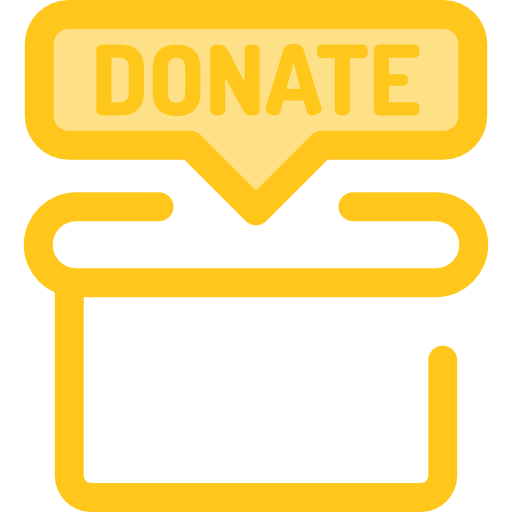 Donate Monochrome Yellow icon