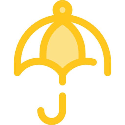 Umbrella Monochrome Yellow icon