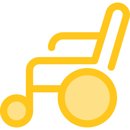 바퀴 달린 의자 Monochrome Yellow icon