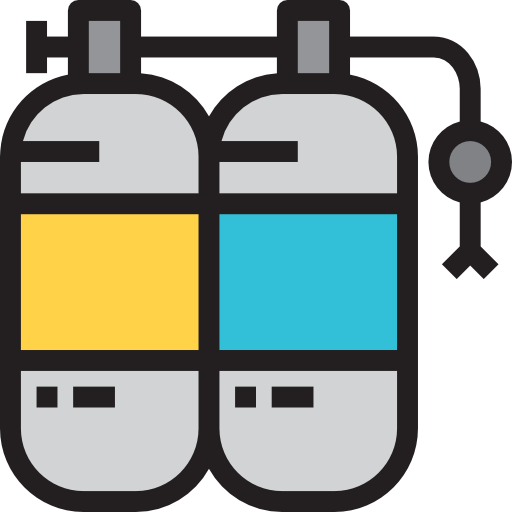 Oxygen tank Detailed Straight Lineal color icon