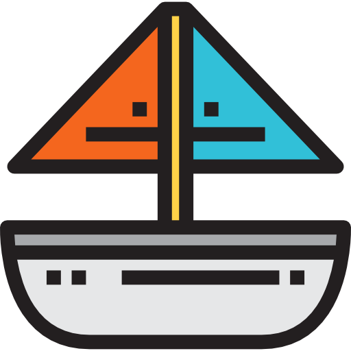 Sailing boat Detailed Straight Lineal color icon