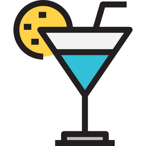 Cocktail Detailed Straight Lineal color icon