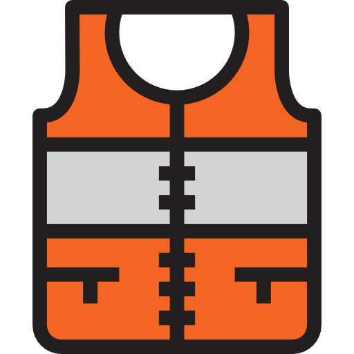 Lifejacket Detailed Straight Lineal color icon