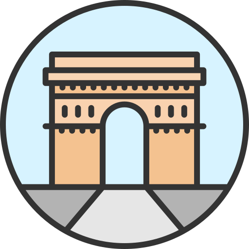 Arc de triomphe Special Lineal color icon