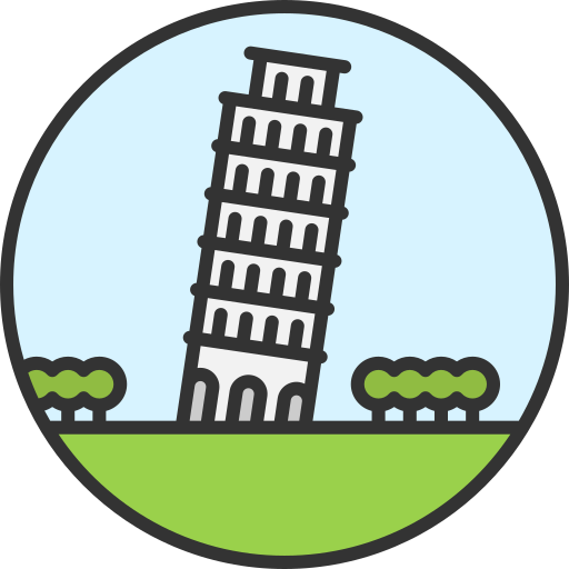 der schiefe turm von pisa Special Lineal color icon