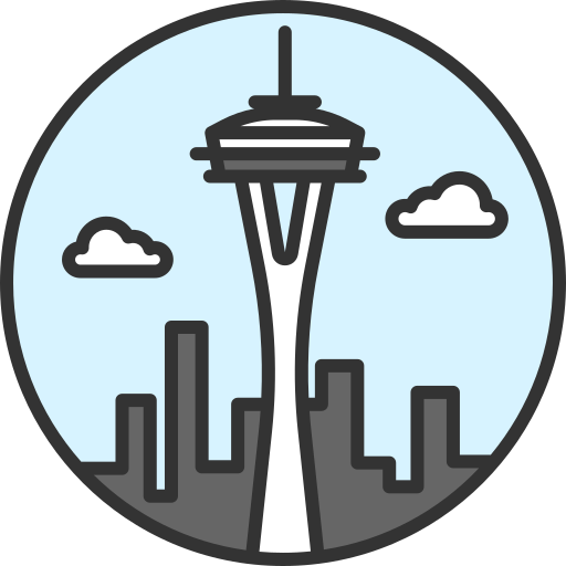 Space needle Special Lineal color icon