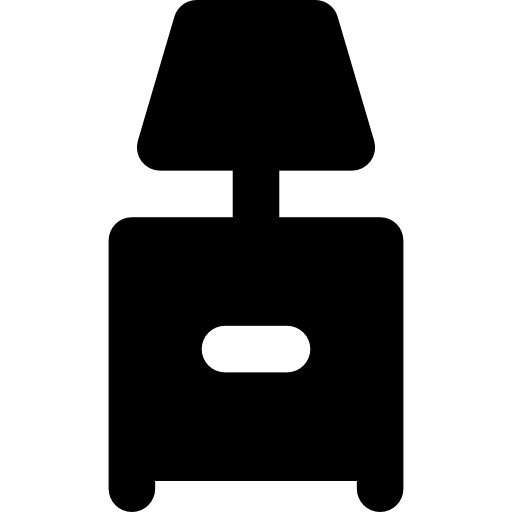 mesita de noche Basic Rounded Filled icono