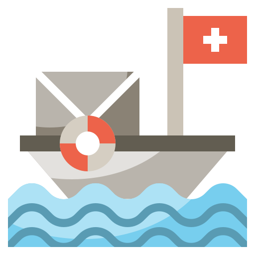 Rescue boat Surang Flat icon