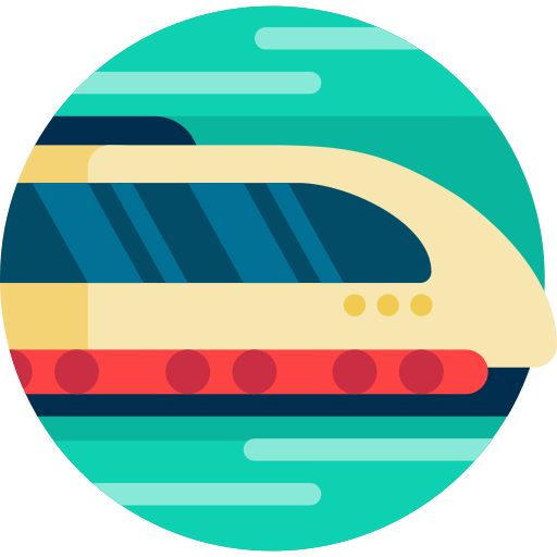 Поезд Detailed Flat Circular Flat иконка