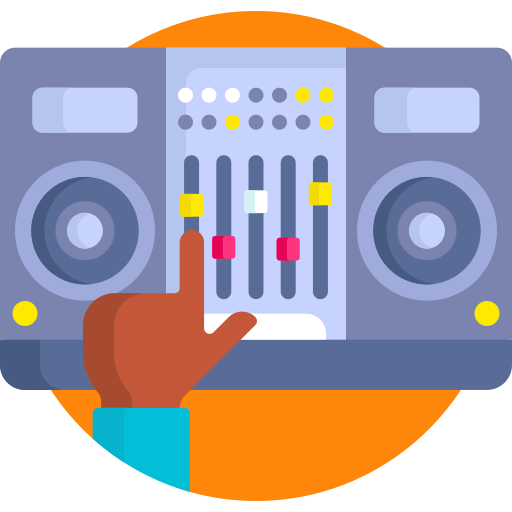 Music mixer Detailed Flat Circular Flat icon