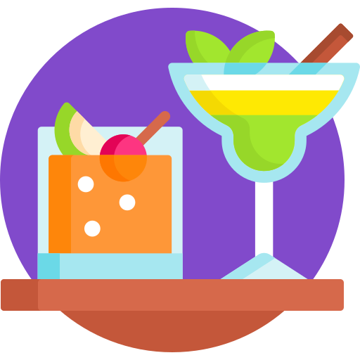 Cocktail Detailed Flat Circular Flat icon