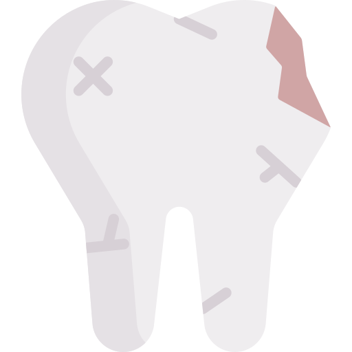 Broken tooth Special Flat icon