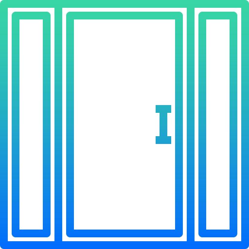 franse deuren Winnievizence Outline gradient icoon