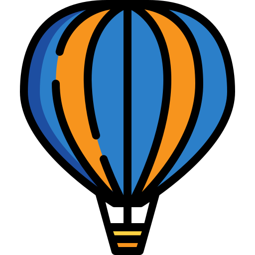 heteluchtballon Generic Outline Color icoon